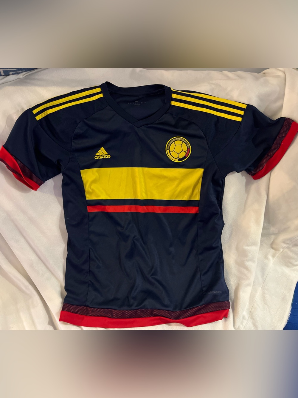 adidas Colombia Soccer Jersey - Navy, Yellow & Red